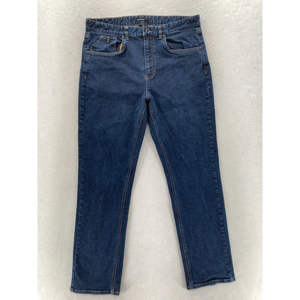 Black Diamond Crag Jeans Mens 34x30 Dark Blue Stretch Denim Slim Straight Hiking